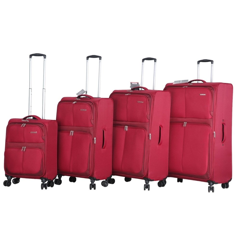 Fantana Super Light Soft Shell 4 Wheels Expandable Luggage with Multip