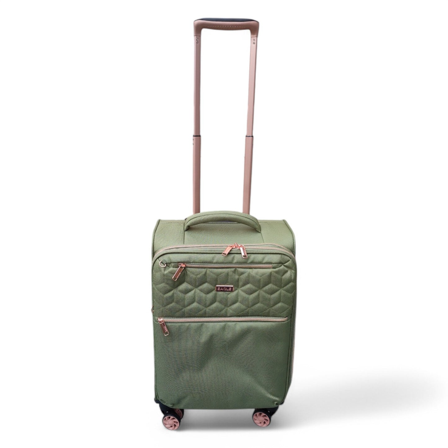 EAGLE Skyper Expandable Softshell Luggage – Super Light, 8-Wheel Spinner - Army Green