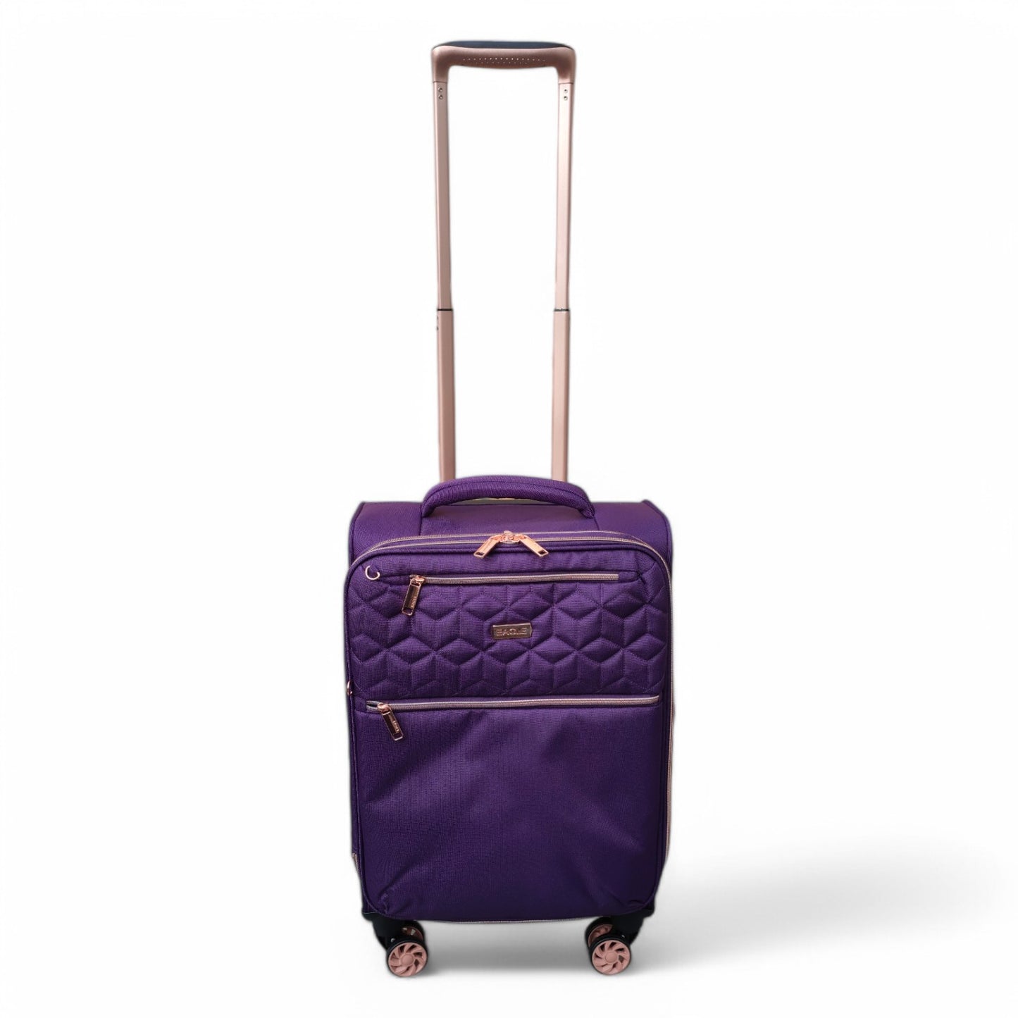 EAGLE Skyper Expandable Softshell Luggage – Super Light, 8-Wheel Spinner - Purple