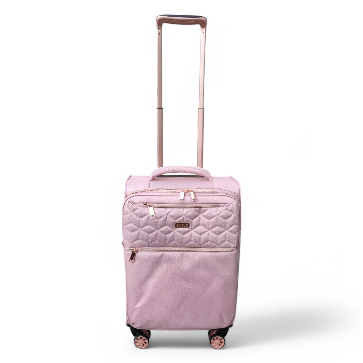 EAGLE Skyper Expandable Softshell Luggage – Super Light, 8-Wheel Spinner - Pink