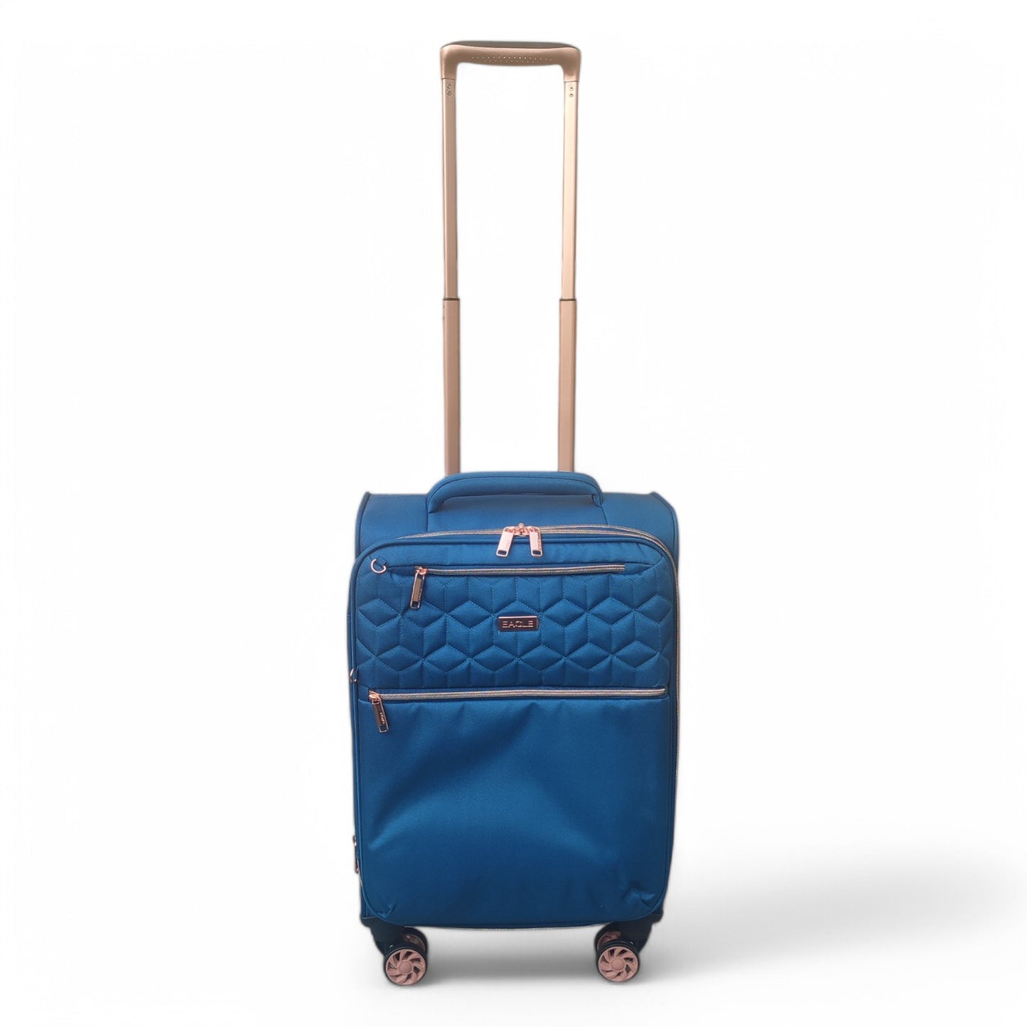 EAGLE Skyper Expandable Softshell Luggage – Super Light, 8-Wheel Spinner - Blue