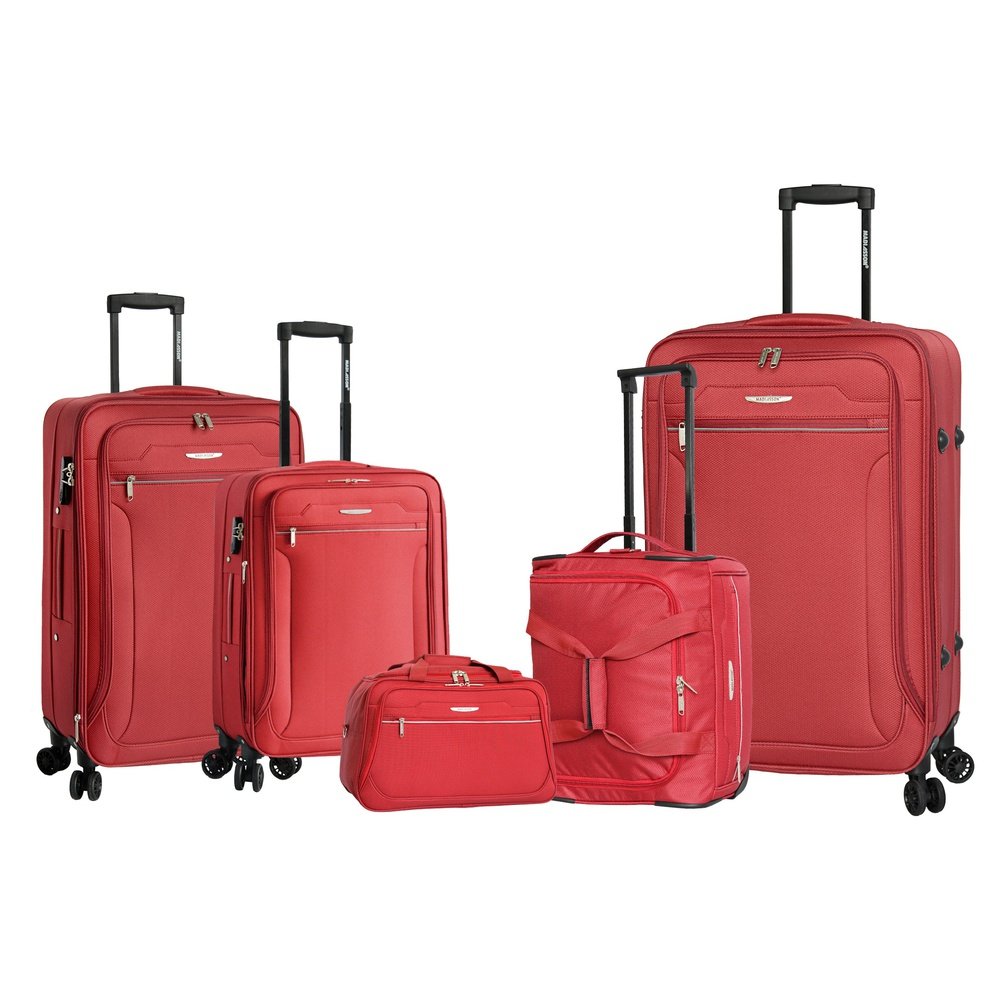 Easy Luggage Madisson's Red Soft Shell Luggage : Xs to Large Sizes, Lightweight Suitcase, Duffle Bag, and Wheeled Holdall - Now on Sale!