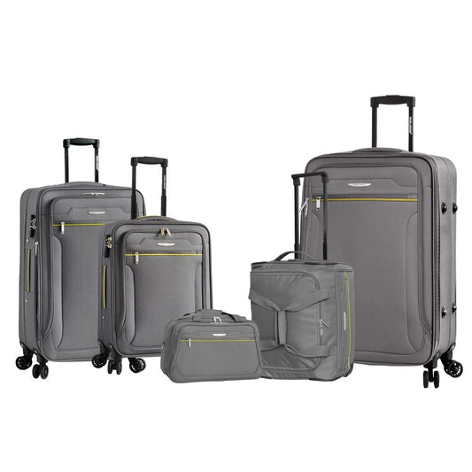 Easy Luggage Madisson's Grey Soft Shell Luggage : Xs to Large Sizes, Lightweight Suitcase, Duffle Bag, and Wheeled Holdall - Now on Sale!