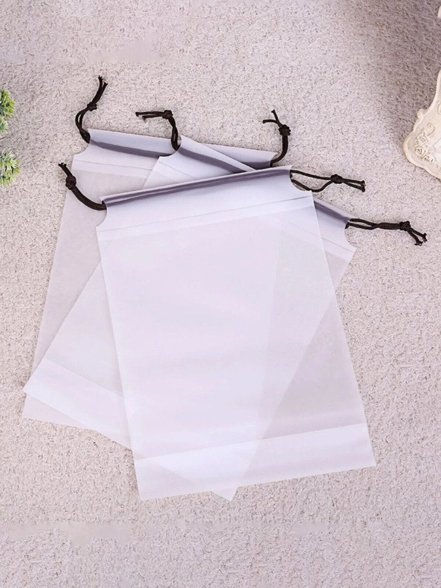 5 Pcs Travel & Daily Clear Shoe Bag Large Drawstring Shoes Storage Bags Suitcase - Easy Luggage