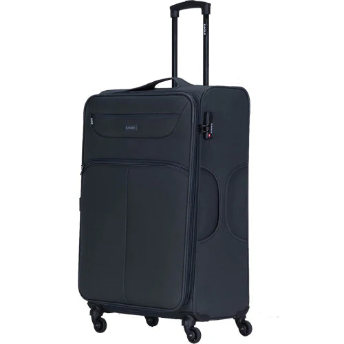 Eagle Super Lightweight 4 Wheels Spinner Soft Shell Expandable Luggage Grey