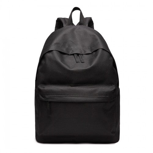 700D - Miss Lulu Classic Large Capacity Unisex Everyday Backpack - Black - Easy Luggage