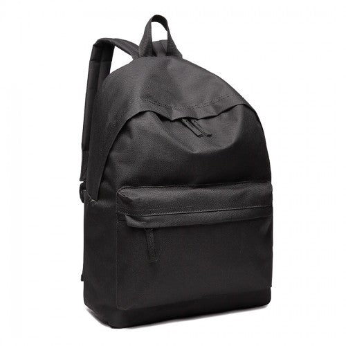 700D - Miss Lulu Classic Large Capacity Unisex Everyday Backpack - Black - Easy Luggage