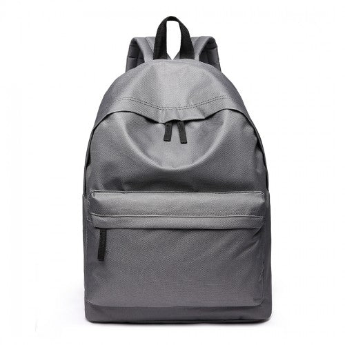 700D - Miss Lulu Classic Large Capacity Unisex Everyday Backpack - Grey - Easy Luggage