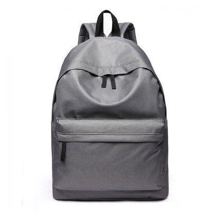 700D - Miss Lulu Classic Large Capacity Unisex Everyday Backpack - Grey - Easy Luggage