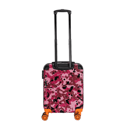 Easy Luggage Eagle Camouflage Print Lightweight 4 Wheel ABS Hard Shell Luggage Suitcase Pink