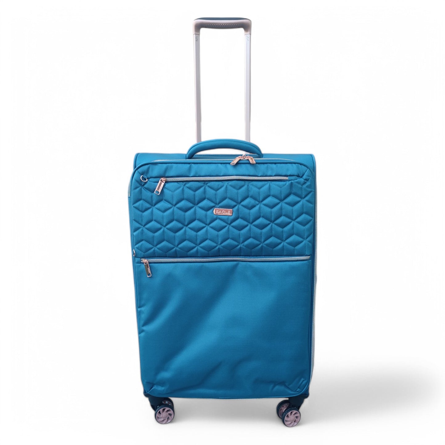 EAGLE Skyper Expandable Softshell Luggage – Super Light, 8-Wheel Spinner - Blue