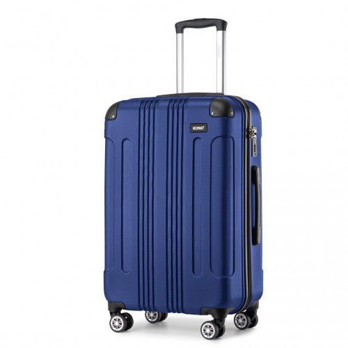 K1777-1L - Kono 24 Inch ABS Lightweight Compact Hard Shell Travel Luggage For Extended Journeys - Navy