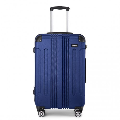 K1777-1L - Kono 24 Inch ABS Lightweight Compact Hard Shell Travel Luggage For Extended Journeys - Navy