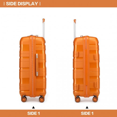 Easy Luggage K2094L - Kono 28 Inch Lightweight Polypropylene Hard Shell Suitcase With TSA Lock - Orange