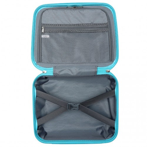 K2094L - Kono 14 Inch Lightweight Polypropylene Hard Shell Vanity Case - Blue