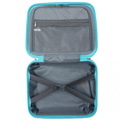 K2094L - Kono 14 Inch Lightweight Polypropylene Hard Shell Vanity Case - Blue