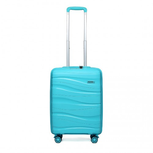 K2094L - Kono 20 Inch Lightweight Polypropylene Hard Shell Suitcase With TSA Lock - Blue