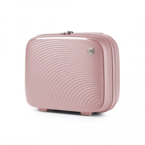 Easy Luggage K2393L - British Traveller Lightweight 14 Inch Polypropylene Vanity Case - Nude