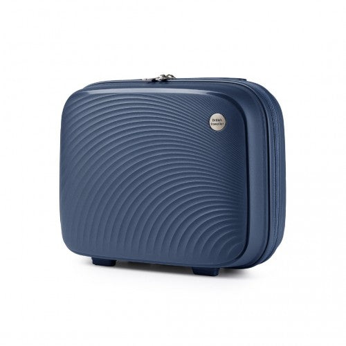 Easy Luggage K2393L - British Traveller Lightweight 14 Inch Polypropylene Vanity Case - Navy