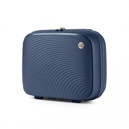 Easy Luggage K2393L - British Traveller Lightweight 14 Inch Polypropylene Vanity Case - Navy