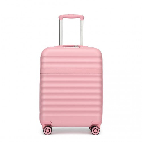 KSK2484 - Kono 20 Inch Stylish Lightweight Hard Shell ABS+PC Cabin Carry-On Suitcase with TSA Lock for Enhanced Security - Pink