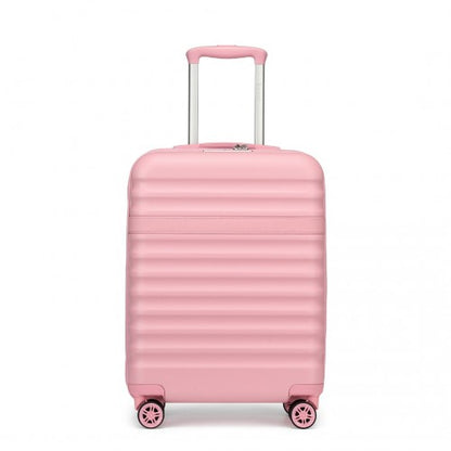 KSK2484 - Kono 20 Inch Stylish Lightweight Hard Shell ABS+PC Cabin Carry-On Suitcase with TSA Lock for Enhanced Security - Pink