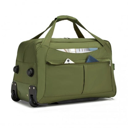 KSK2489 - Kono Durable Folding Travel Trolley Bag with Enhanced Features and Multi Compartment - Green