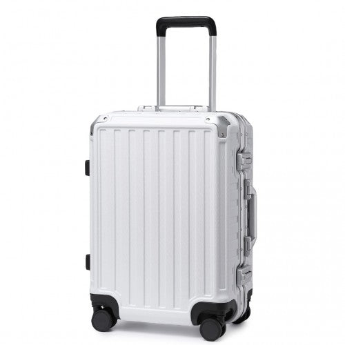 KSS2481 - Supercase Durable 20 Inch PC Hardshell Aluminum Frame Suitcase With TSA Lock - White