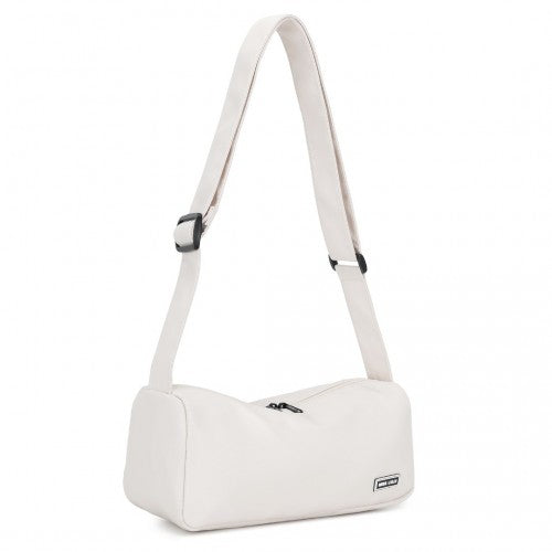 MSM2425 - Miss Lulu Vintage Chic Lightweight Water-Resistant Crossbody Bag - Beige