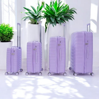 Eagle Verona 3-Piece Expandable Luggage Set - PP Material ,TSA Lock  360 Spinner Wheels - Purple