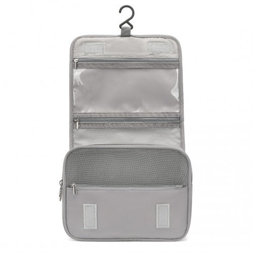 Easy Luggage S2342 - Classic Hanging Multi-Pocket Waterproof Travel Makeup Bag - Grey