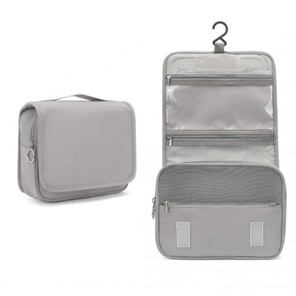 Easy Luggage S2342 - Classic Hanging Multi-Pocket Waterproof Travel Makeup Bag - Grey