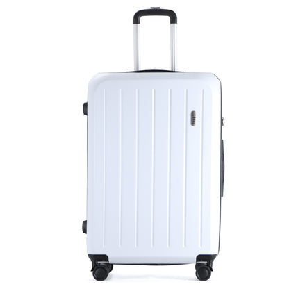 Easy Luggage Tabby Deluxe: ABS Suitcase with 4 Wheels, TSA Lock, Aluminum Frame - 20", 24", 28" Sizes - White