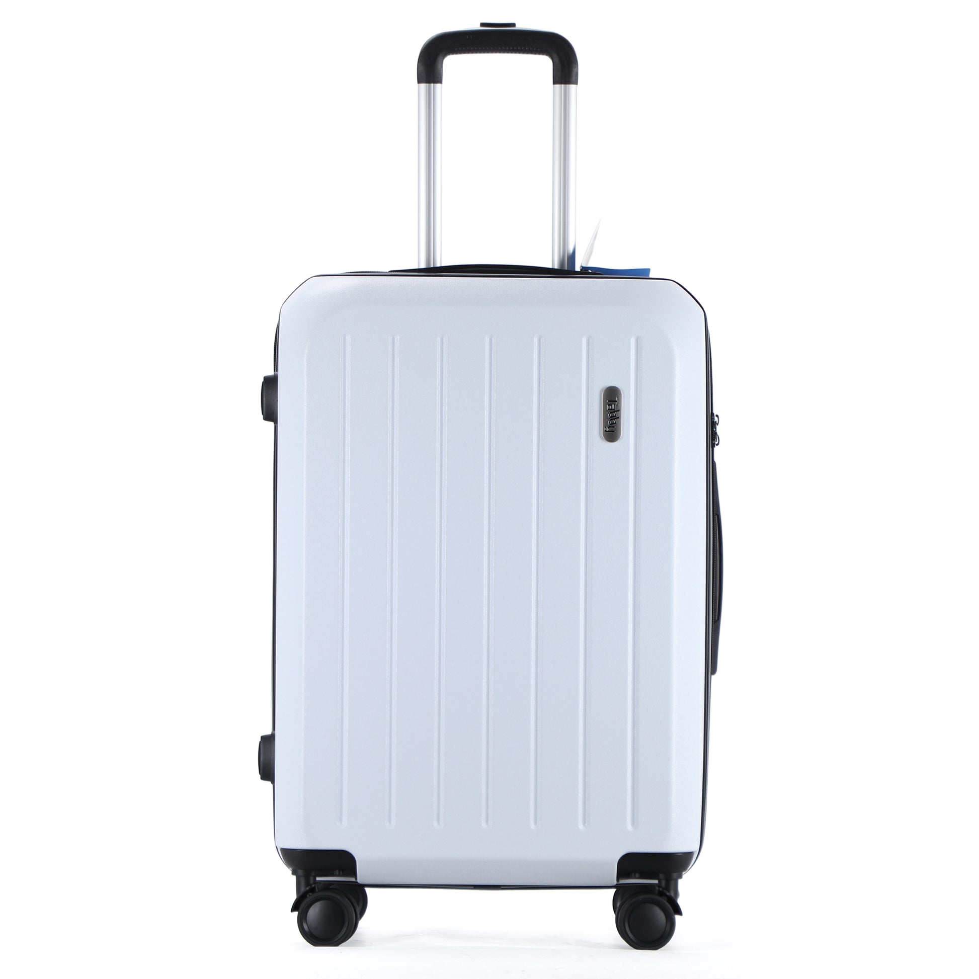 Easy Luggage Tabby Deluxe: ABS Suitcase with 4 Wheels, TSA Lock, Aluminum Frame - 20", 24", 28" Sizes - White