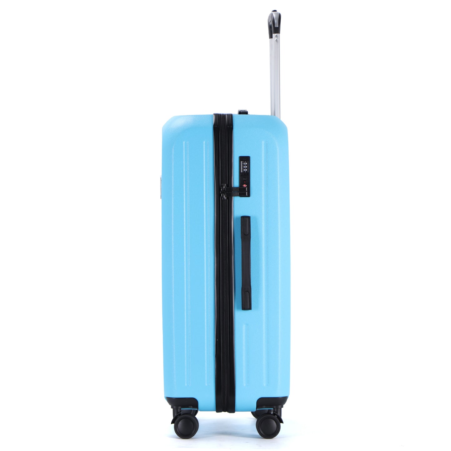 Easy Luggage Tabby Deluxe: ABS Suitcase with 4 Wheels, TSA Lock, Aluminum Frame - 20", 24", 28" Sizes - Sky Blue