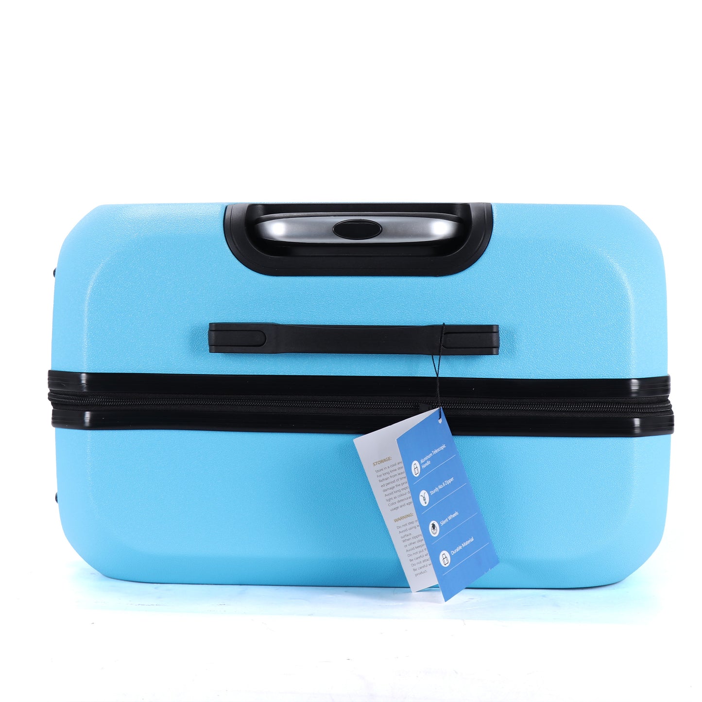 Easy Luggage Tabby Deluxe: ABS Suitcase with 4 Wheels, TSA Lock, Aluminum Frame - 20", 24", 28" Sizes - Sky Blue