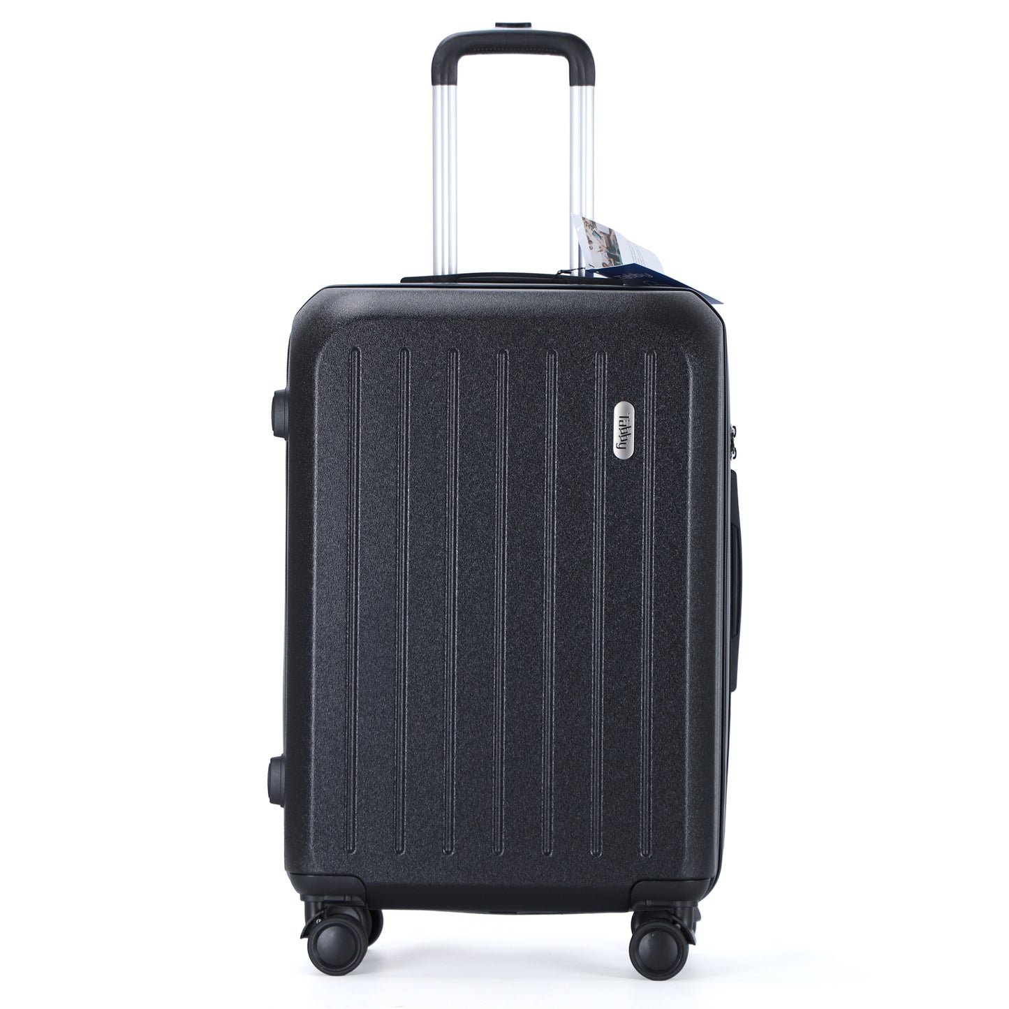 Easy Luggage Tabby Deluxe: ABS Suitcase with 4 Wheels, TSA Lock, Aluminum Frame - 20", 24", 28" Sizes - Black