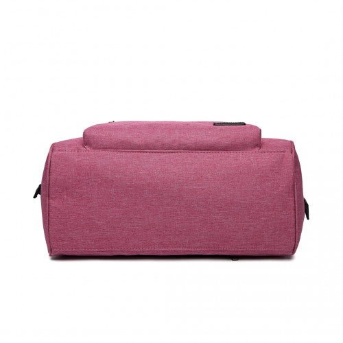 E1802 - Kono Maternity Baby Changing Bag Shoulder Travel Bag Pink - Easy Luggage