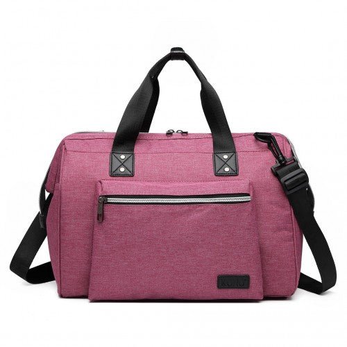 E1802 - Kono Maternity Baby Changing Bag Shoulder Travel Bag Pink - Easy Luggage