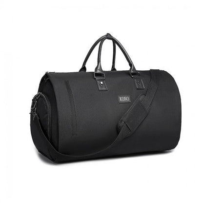 E1918 - Kono Travel Suit Garment Duffel Bag - Black - Easy Luggage