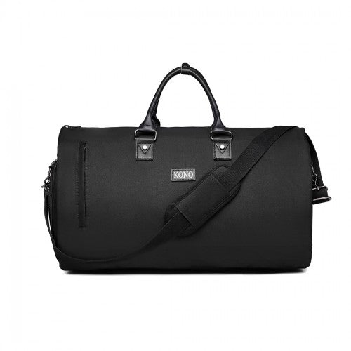 E1918 - Kono Travel Suit Garment Duffel Bag - Black - Easy Luggage