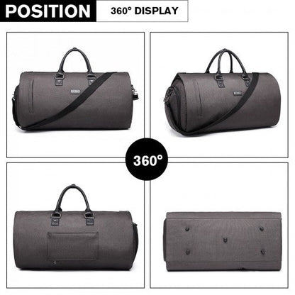 E1918 - Kono Travel Suit Garment Duffel Bag - Grey - Easy Luggage