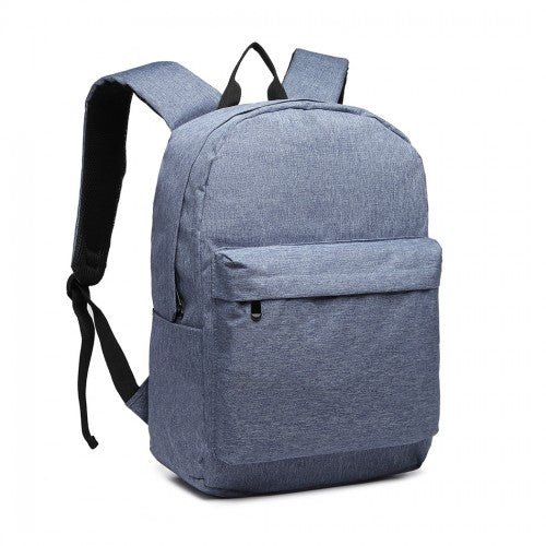 E1930 - Kono Durable Polyester Everyday Backpack With Sleek Design - Blue - Easy Luggage