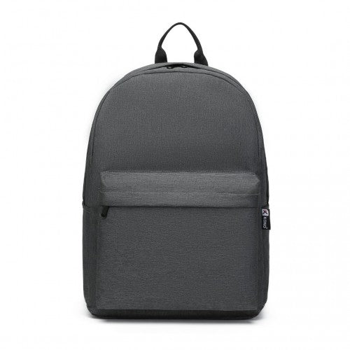 E1930 - Kono Durable Polyester Everyday Backpack With Sleek Design - Dark Grey - Easy Luggage