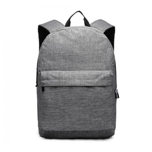 E1930 - Kono Durable Polyester Everyday Backpack With Sleek Design - Grey - Easy Luggage