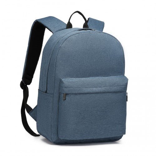 E1930 - Kono Durable Polyester Everyday Backpack With Sleek Design - Navy - Easy Luggage