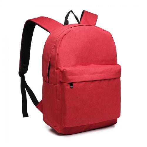 E1930 - Kono Durable Polyester Everyday Backpack With Sleek Design - Red - Easy Luggage
