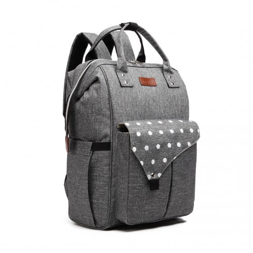 E1945 KONO POLKA DOT MATERNITY BACKPACK BAG WITH USB CONNECTIVITY Easy Luggage