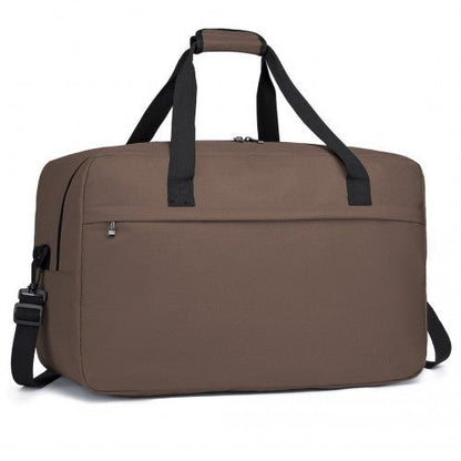 E1960L - Kono Lightweight Multi Purpose Unisex Sports Travel Duffel Bag - Brown - Easy Luggage