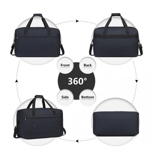 E1960L - Kono Lightweight Multi Purpose Unisex Sports Travel Duffel Bag - Dark Blue - Easy Luggage